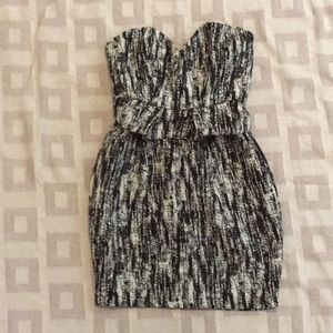 NastyGal BodyCon Strapless Cocktail Dress XXS